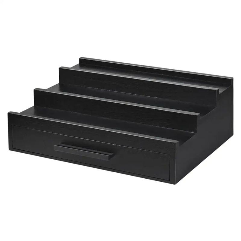 Perfume Fragrance Holder - AEE4-香水オーガナイザー トレイ フレグランスラック 3層香水ホルダー フレグランスディスプレイ ブラック