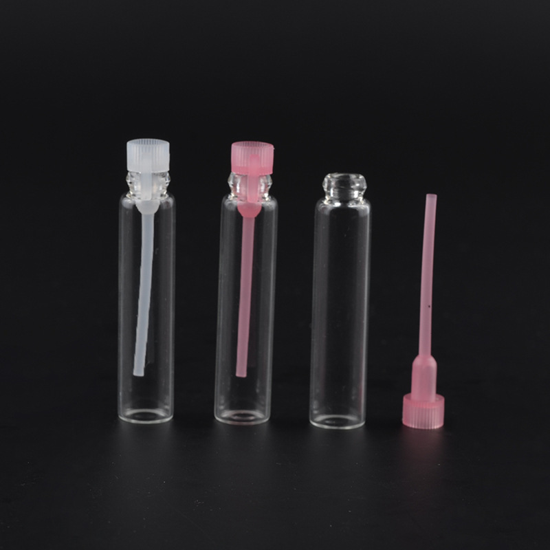 Perfume Fragrance Lab - 100個1/2/3ミリリットルガラスバイアルスモール空室ボトル香水液体油フレグランス2ミリリットルガラス管トライアルサンプル試験瓶