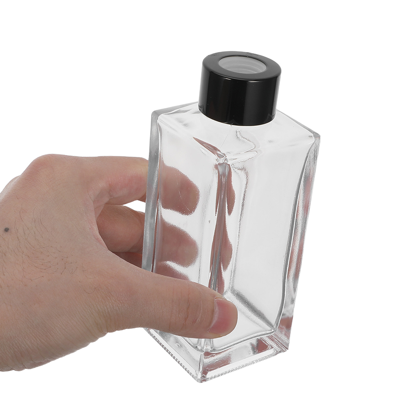 Perfume Home Fragrance - 4 セットバスルームフレグランスディフューザーリード小型ミニ透明ガラス香水詰め替えボトルセットホームアロマセラピールーム香りスティック