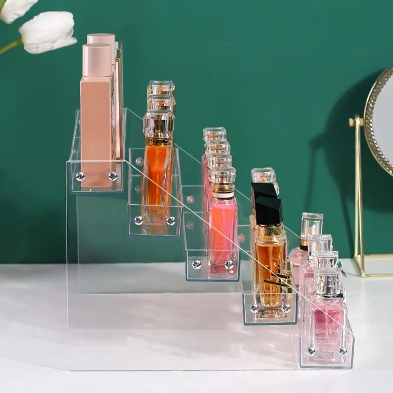 化粧品オーガナイザー多層アクリル透明ディスプレイスタンドアイ - Perfume Fragrance Holder のレビューと価格