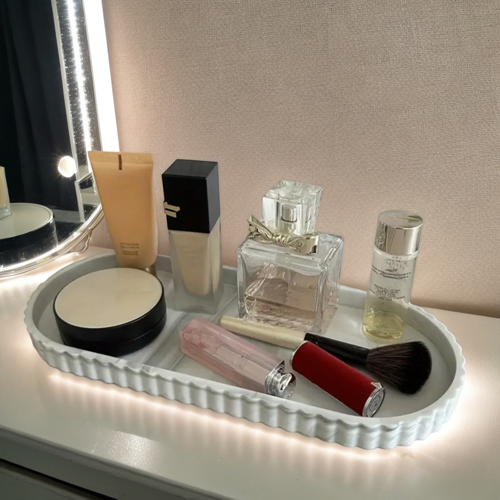 バスルームカウンタートップ用楕円形収納トレイ、石鹸ディスペン - Perfume Fragrance Dispenser のレビューと価格