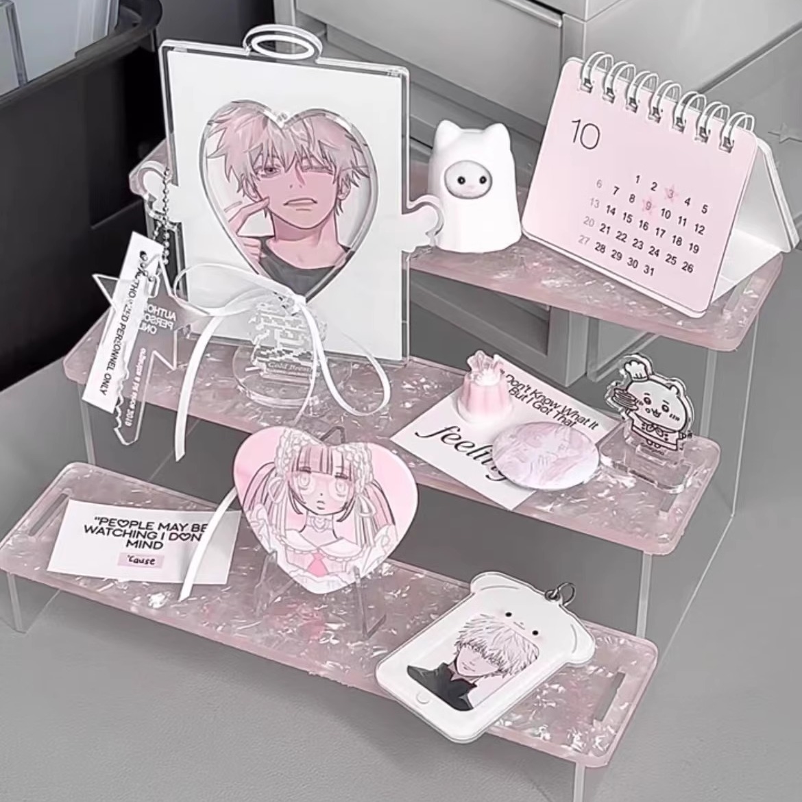 2/3/4段ウォーターリップルアクリルディスプレイスタンド、 - Perfume Fragrance Holder のレビューと価格